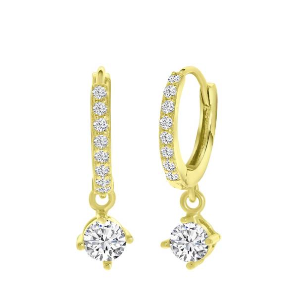 Lucardi Ohrringe 925 Silber - goldfarbig Ohrring 1.0 pieces