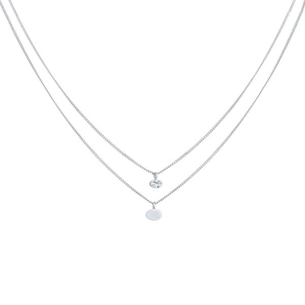 Elli Halskette Layer Plättchen Kristall 925 Silber 1.0 pieces