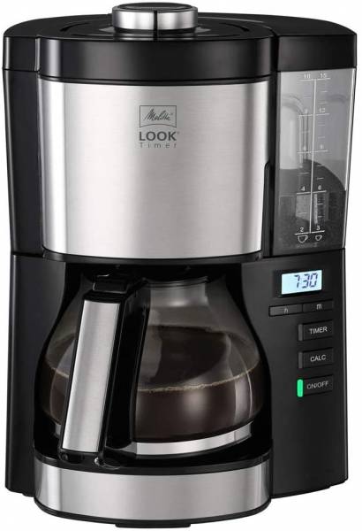 Melitta Look Timer 1025-08 Filterkaffeemaschine mit Timerfunktion, abnehmbaren Wassertank und Entkal