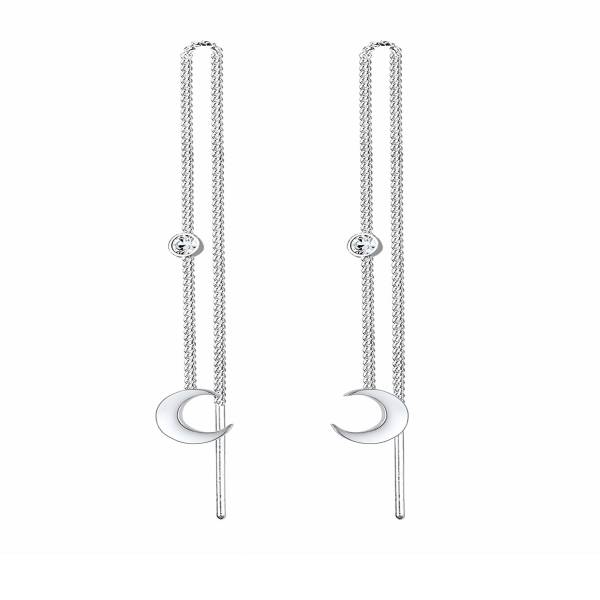 Elli Elli Elli Ohrringe Halbmond Solitär Kristalle 925 Silber Ohrring 1.0 pieces