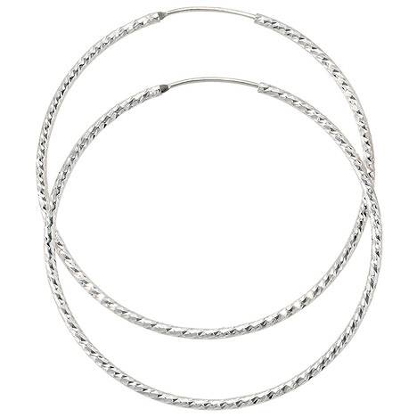 SIGO Creolen rund 925 Sterling Silber Ohrringe Silberohrringe Silbercreolen