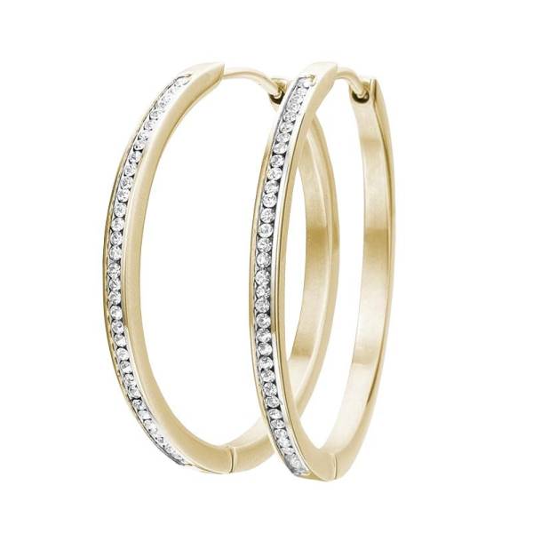 Lucardi Ohrringe Stahl - goldfarbig Ohrring 1.0 pieces