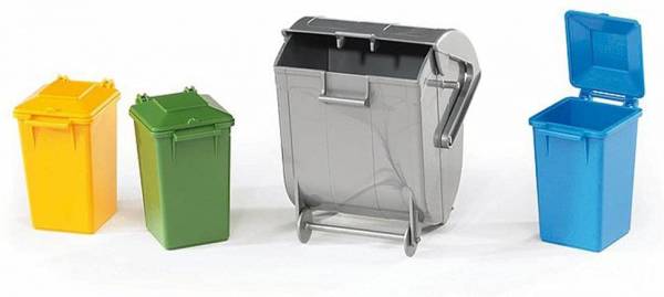 Bruder 02607 - zubehör mülltonnen-set