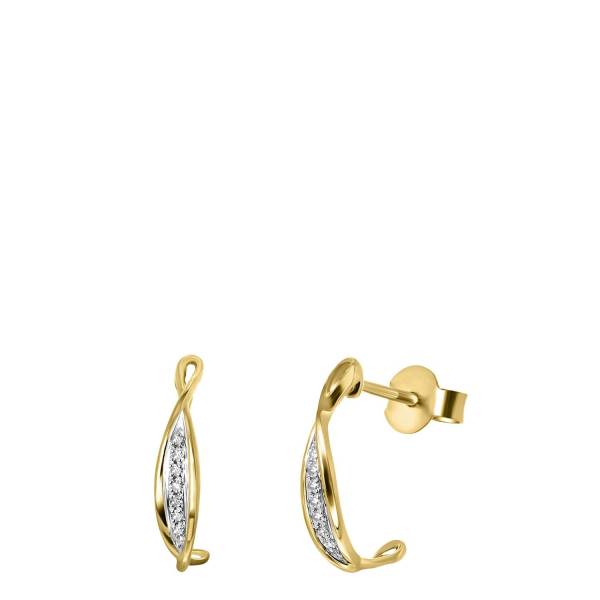 Lucardi Ohrringe 585 Gold - goldfarbig Ohrring 1.0 pieces
