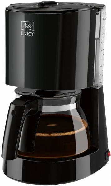 Melitta Enjoy 1017-02, Filterkaffeemaschine mit Glaskanne, AromaSelector, Schwarz Filter-Kaffeemasch