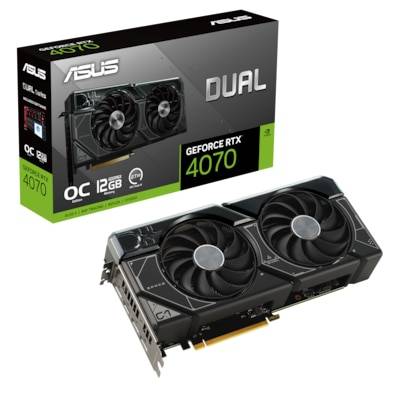 ASUS DUAL GeForce RTX 4070 OC Gaming Grafikkarte 12GB GDDR6X, 1xHDMI, 3xDP