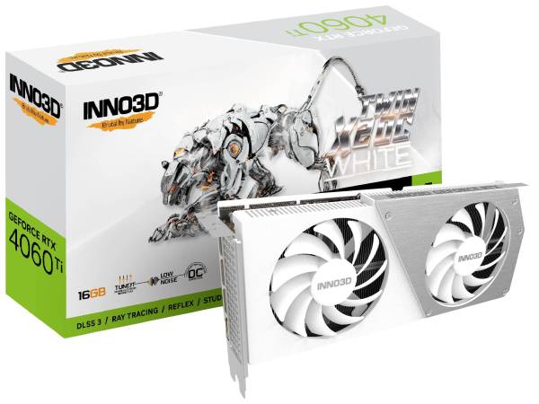 Inno 3D Grafikkarte Nvidia GeForce RTX 4060 Ti Twin X2 16GB GDDR6-RAM PCIe x16 PCIe, HDMI, Display