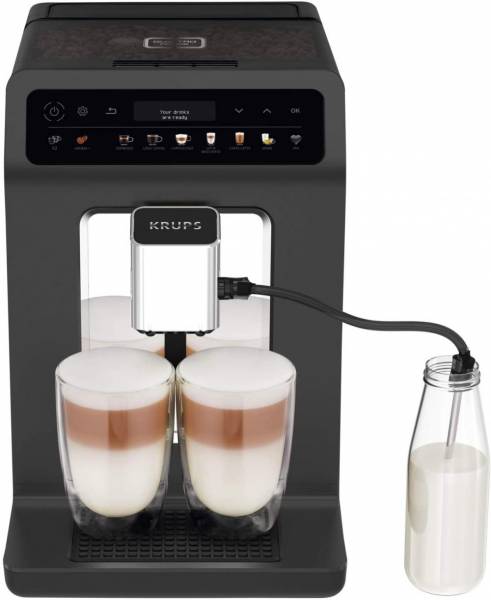 Krups ea895n kaffeevollautomat evidence one | one-touch-cappuccino doppel-tassen-funktion 12 getränkespezialitäten farbdisplay 2,3l wassertank 1450 watt