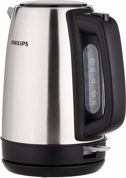Philips domestic appliances hd9350/90 wasserkocher, edelstahl, 1.7 liters, schwarz