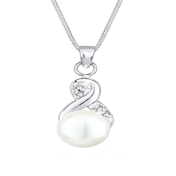 Elli Elli Elli Halskette Infinity Perle Kristalle 925 Silber Halskette 1.0 pieces