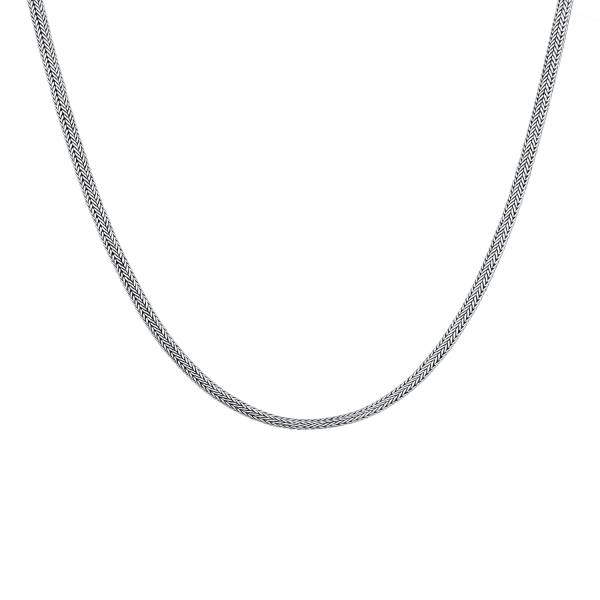 KUZZOI Halskette Herren Basic Schlangenkette Oxidiert 925 Silber 1.0 pieces