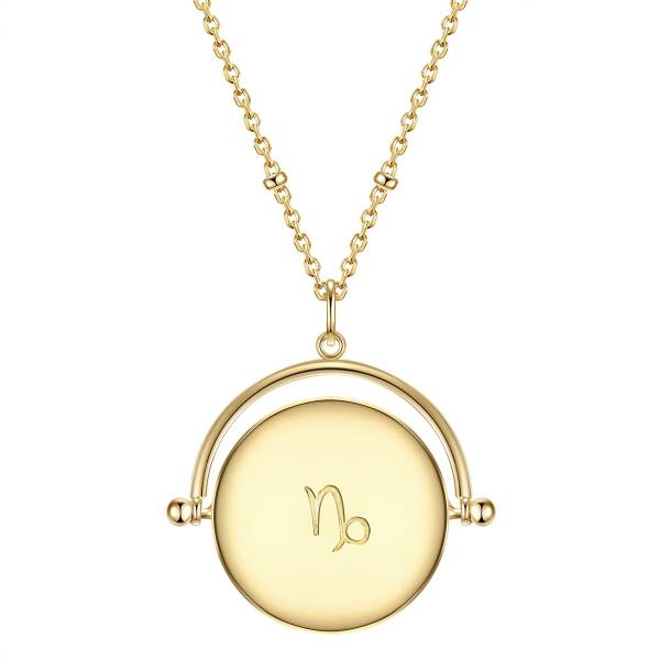 Glanzstücke München Halskette Sternzeichen Steinbock Sterling Silber Zirkonia in Gelbgold 1.0 pieces