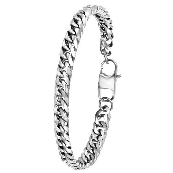 Lucardi Armband Stahl silbern 1.0 pieces