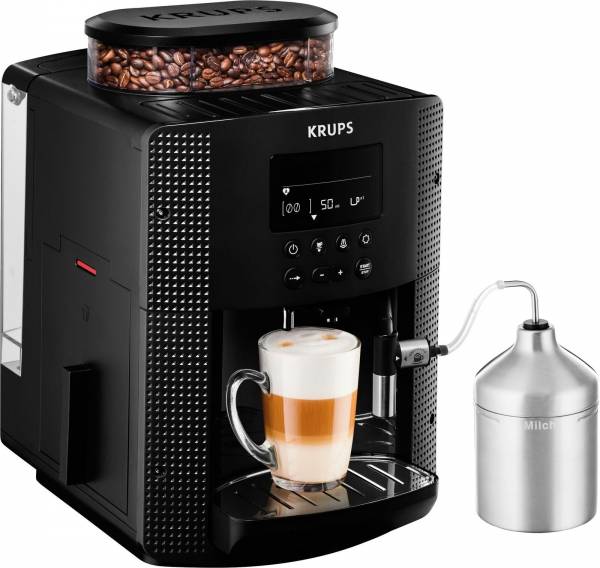 Krups Kaffeevollautomat EA8160, 1,8l Tank, Kegelmahlwerk Kaffee Espresso