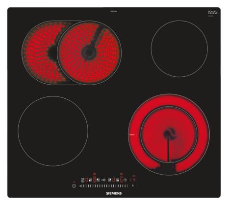 Siemens Elektro-Kochfeld ET601FNP1E, 4 Kochzonen, 60cm breit