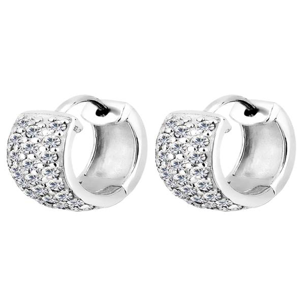 Elli Ohrringe Creolen Kristalle Funkelnd 925 Silber Ohrring 1.0 pieces
