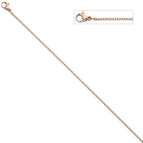 SIGO Halskette Edelstahl rotgold farben beschichtet 2,2 mm 46 cm Kette