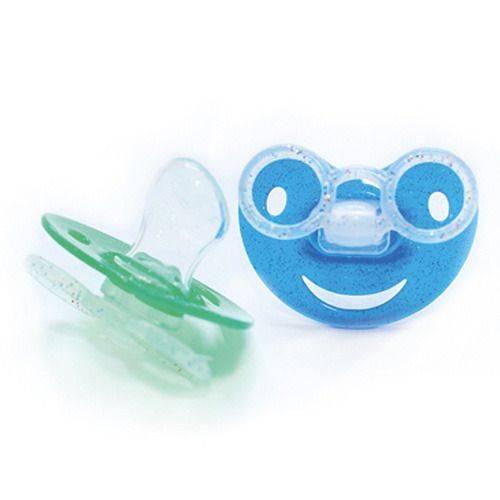 Baby-Frank Beruhigungssauger Kieferorthopädisch Silikon 6-18 Monate blau