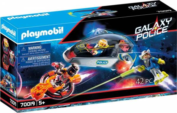 Playmobil galaxy police 70019 police-glider, mit lichteffekten, ab 5 jahren