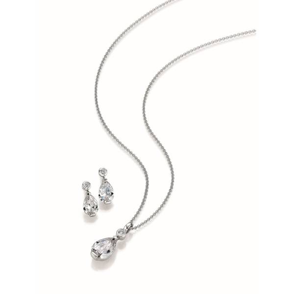 Giorgio Martello Milano Kette 2-teiliges Set mit Anhänger und Ohrstecker in Tropfenform Halskette 1.0 pieces