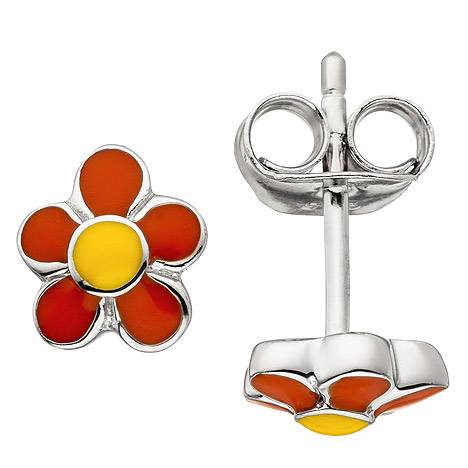 SIGO Kinder Ohrstecker Blume 925 Sterling Silber Ohrringe Kinderohrringe