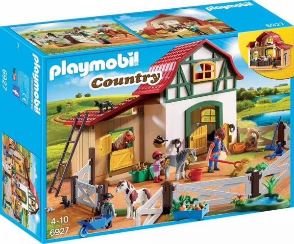 Playmobil country 6927 ponyhof mit vielen tieren und heuboden, ab 4 jahren single