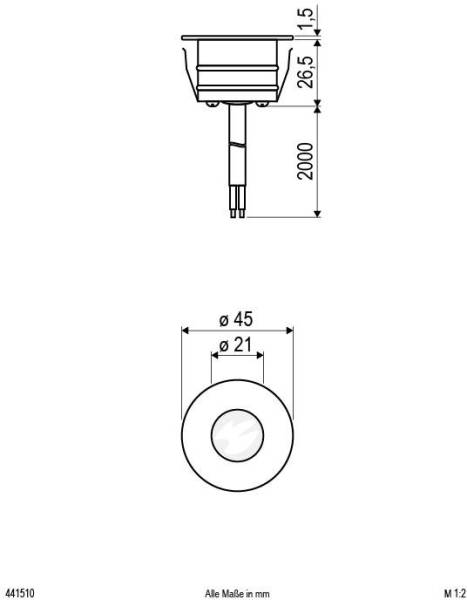 EVN 441510 LED-Boden-Einbauleuchte LED 0.6W Edelstahl