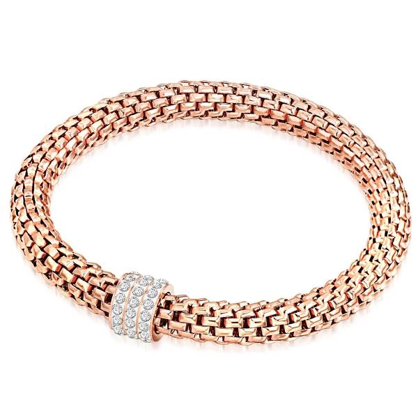 Rafaela Donata Armband Edelstahl Glas in Rosegold 1.0 pieces