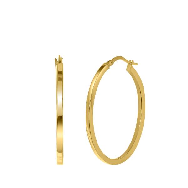 Lucardi Ohrringe 375 Gold - goldfarbig Ohrring 1.0 pieces