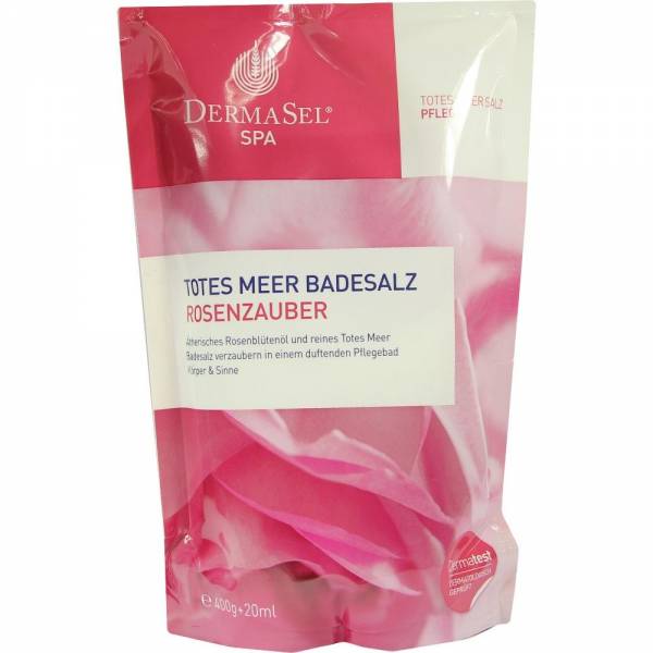 DERMASEL Spa Totes Meer Badesalz + Rose 1P