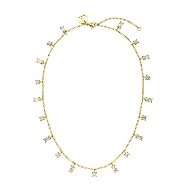 Purelei Halskette Powder mit quadratischen und rechteckigen Schmucksteinen 1.0 pieces