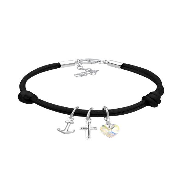 Elli Armband Kreuz Herz Anker Kristalle 925 Silber 1.0 pieces