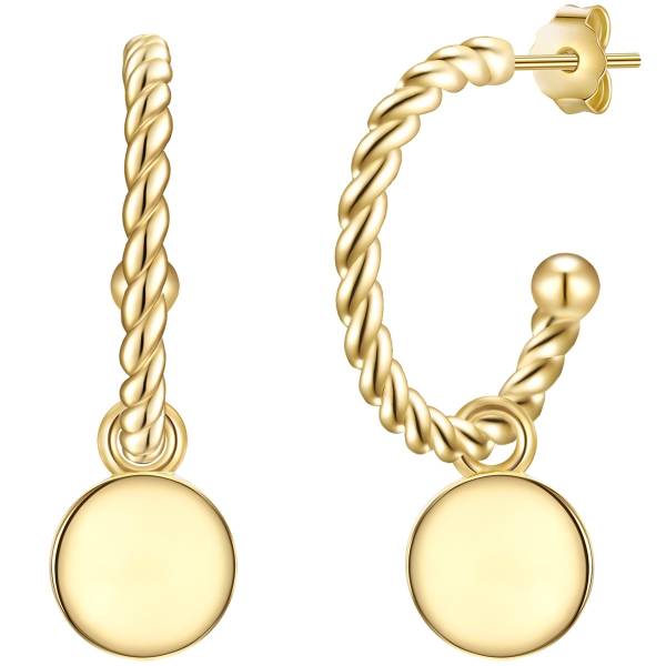 Glanzstücke München Creolen Sterling Silber in Gelbgold Ohrring 1.0 pieces