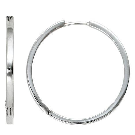 SIGO Creolen rund 925 Sterling Silber Ohrringe Silberohrringe Silbercreolen