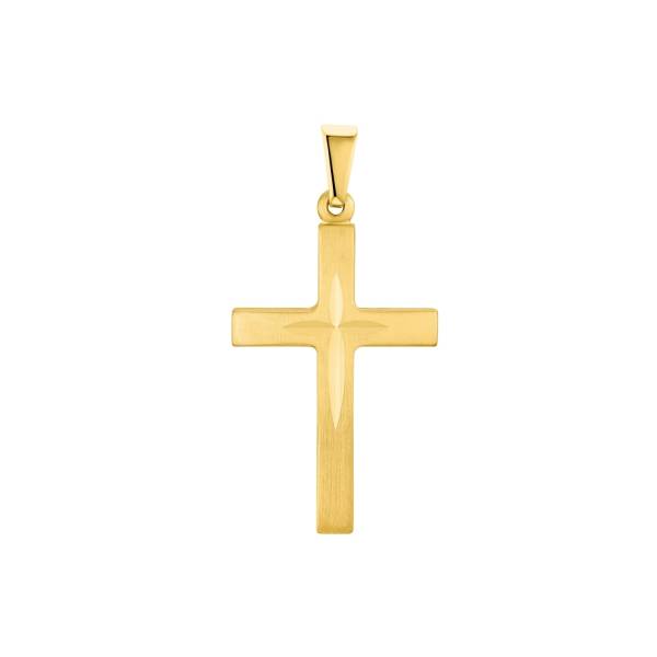 amor Motivanhänger für Damen und Herren, Unisex, Gold 375 | Kreuz Schmuck 1.0 pieces
