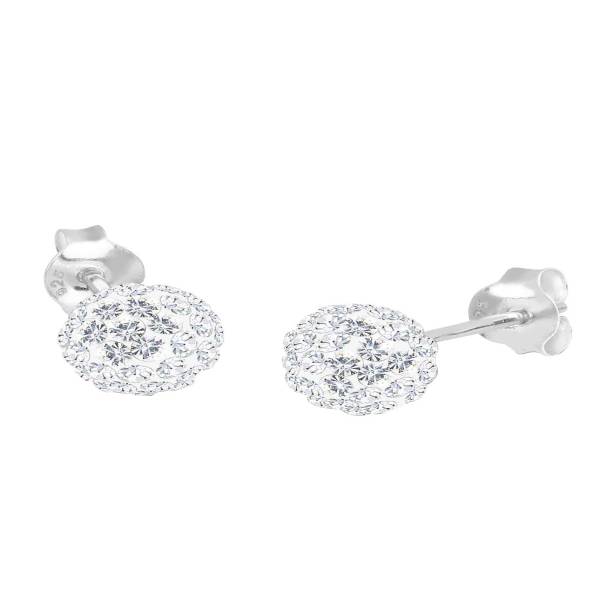 Elli Ohrringe Elegant Kugel Kristalle 925 Silber Ohrring 1.0 pieces