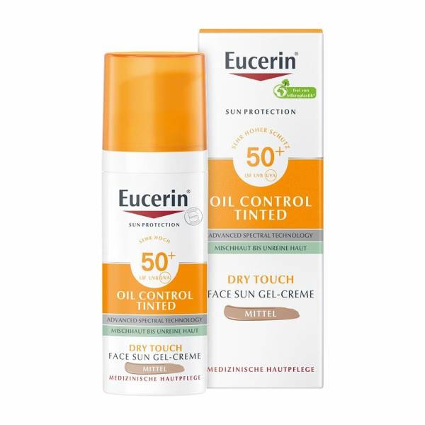 Eucerin® Oil Control Tinted Face Sun Gel-Creme LSF 50+ Mittel
