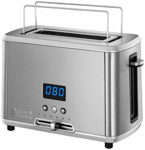 Russell Hobbs Mini Toaster, digitale Countdown Anzeige, 1 extra breiter Toastschlitz, integrierter B