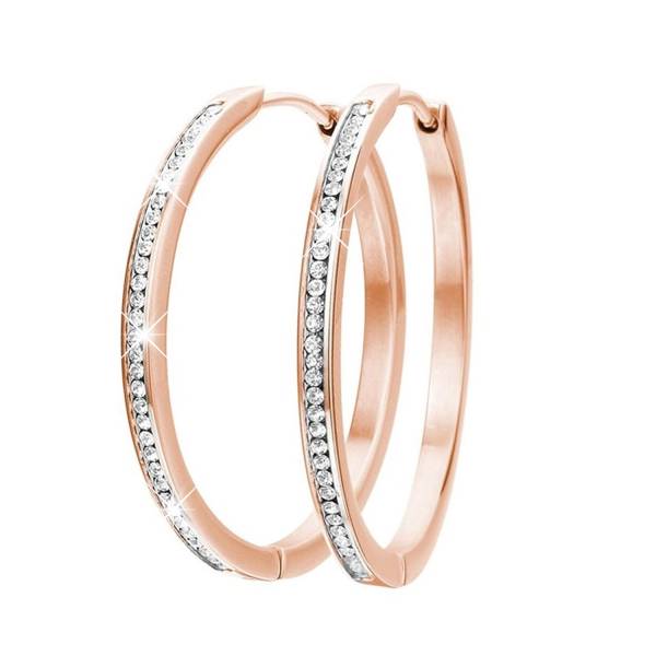 Lucardi Ohrringe Stahl - rosefarbigfarbig Ohrring 1.0 pieces