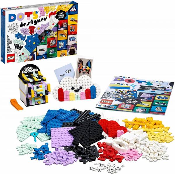 Lego 41938 dots ultimatives designer-set mit kinderzimmer-deko zum selber bauen, bastelset mit stiftehalter, schreibtisch-organizer und vielem mehr