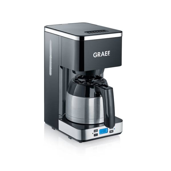 Graef FK 512 Kaffeemaschine Schwarz Fassungsvermögen Tassen=8 Isolierkanne, Timerfunktion, Display