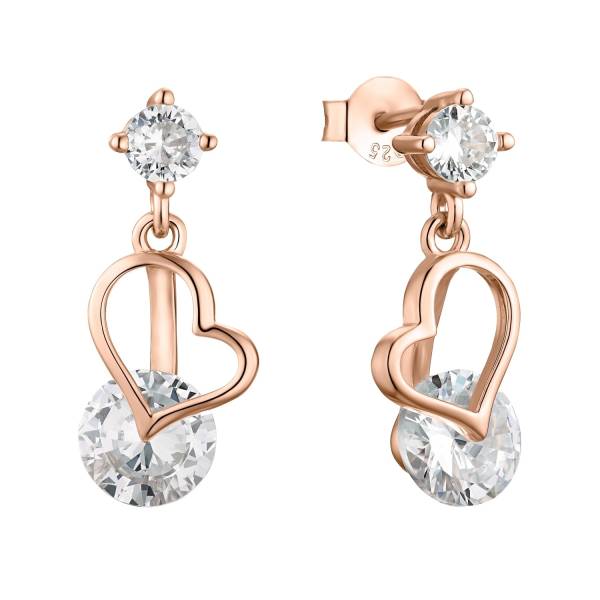 amor Ohrhänger für Damen, 925 Sterling Silber, Zirkonia synth. Ohrring 1.0 pieces
