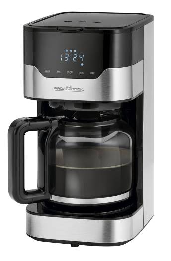 Profi Cook PC-KA 1169 Kaffeemaschine Edelstahl, Schwarz Fassungsvermögen Tassen=14 Glaskanne