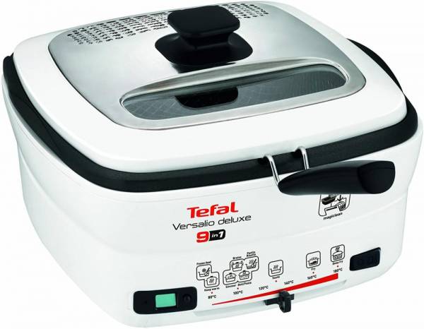 Tefal FR4950 Multi-Funktions-Fritteuse Versalio Deluxe 9-in-1 (1600 Watt, inklusive Pfannenwender),
