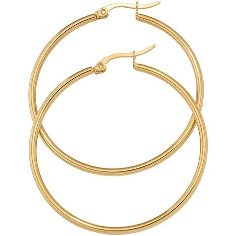 SIGO Creolen rund Edelstahl gold vergoldet Ohrringe