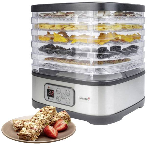 Korona 57011 Dörrautomat Edelstahl, Schwarz