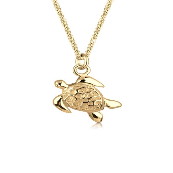 Elli Halskette Panzerkette Schildkröte Anhänger Sun 925 Silber 1.0 pieces