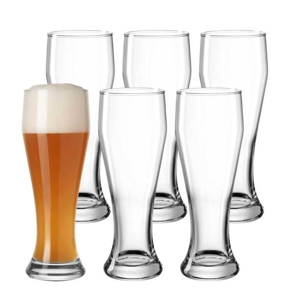 Leonardo Weizenbierglas 0,5l Biergläser 6er Set Glas 6.0 pieces