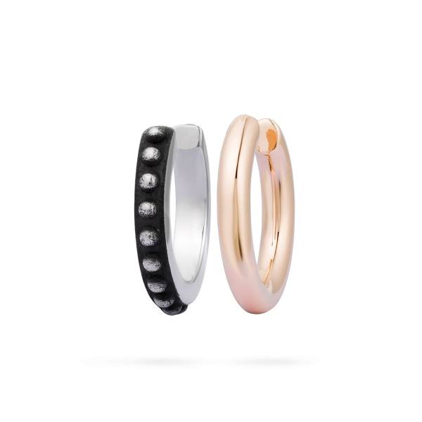 Pippa&Jean Ohrklemme Edelstahl in Silber/Rosegold Ohrring 1.0 pieces