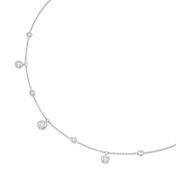 Smart Jewel Smart Jewel Collier verspielt mit Zirkonia Steinen, Silber 925 Halskette 1.0 pieces